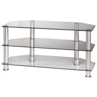 Hama LCD/Plasma TV Rack, 1000 mm, two shelves, aluminium/clear glass (00011723) Hama LCD/Plasma TV Rack, 1000 mm, two shelves, aluminium/clear glass (00011723)